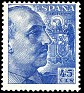 Spain 1948 Franco 45 CTS Blue Edifil 1052